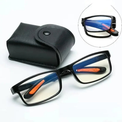 2026 New Arrival Unisex Foldable Anti-Blue Light Presbyopia Reading Glasses with Pocket Case, for Sports & Outdoor Use, Tiktokshopblackfriday Christmas Deal