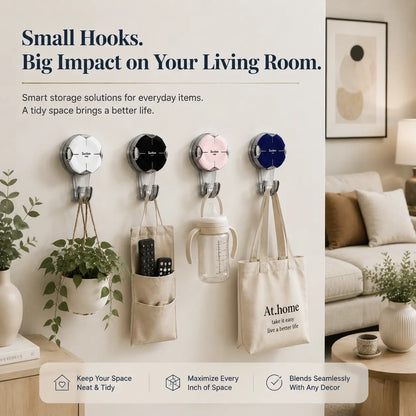 Heavy Duty Suction Cup Hooks, Strong Suction Hanger for Wreath, Shower, Window & Glass Door. Waterproof Outdoor Hooks for Bathroom Wall Hanging - Removable, No Drilling