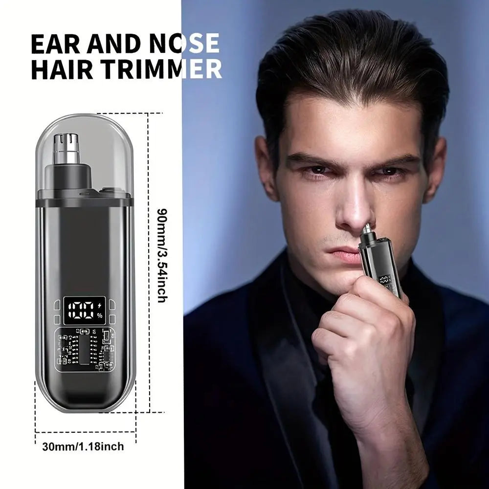 Portable Electric Nose Hair Trimmer, Rechargeable Nose Hair Shaver, Nose Hair Trimming Tool, Nose Hair Clipper, Personal Care Appliances for Men, High Quality Trimmer, Cordless Rechargeable Trimmer #GLOBAL PICKS