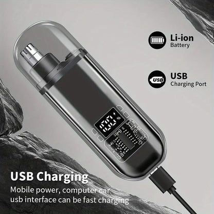 Portable Electric Nose Hair Trimmer, Rechargeable Nose Hair Shaver, Nose Hair Trimming Tool, Nose Hair Clipper, Personal Care Appliances for Men, High Quality Trimmer, Cordless Rechargeable Trimmer #GLOBAL PICKS