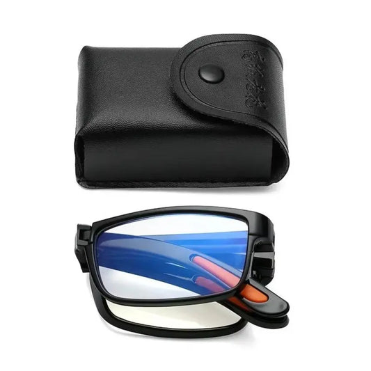 2026 New Arrival Unisex Foldable Anti-Blue Light Presbyopia Reading Glasses with Pocket Case, for Sports & Outdoor Use, Tiktokshopblackfriday Christmas Deal
