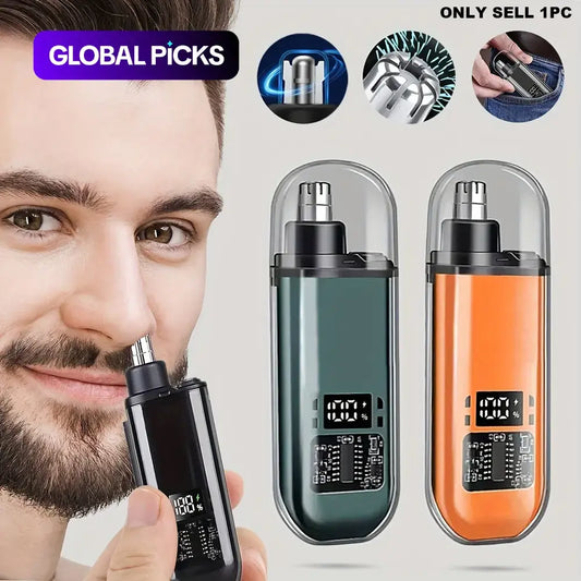 Portable Electric Nose Hair Trimmer, Rechargeable Nose Hair Shaver, Nose Hair Trimming Tool, Nose Hair Clipper, Personal Care Appliances for Men, High Quality Trimmer, Cordless Rechargeable Trimmer #GLOBAL PICKS