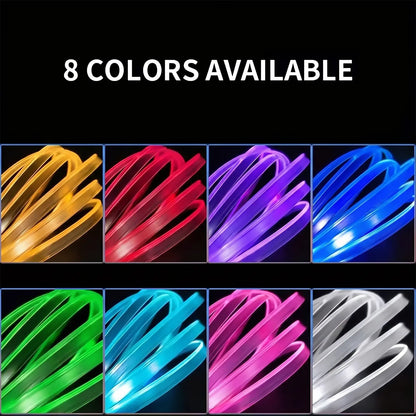 Interior Car LED Strip Lights, Acrylic LED Lights for Car with Dynamic Dreamcolor Chasing, Ambient Lighting Kits Music Sync Wireless APP and RF Remote Control